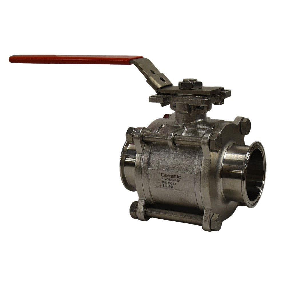 CLAMP BALL VALVE Stainless steel SS 316L TFM 1600 seat Cematic
