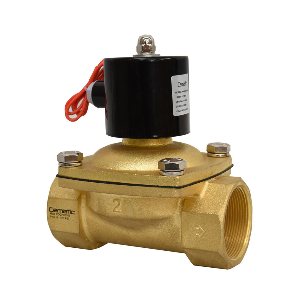 Direct Brass Solenoid Valve Normally Closed High Flow High Temperature