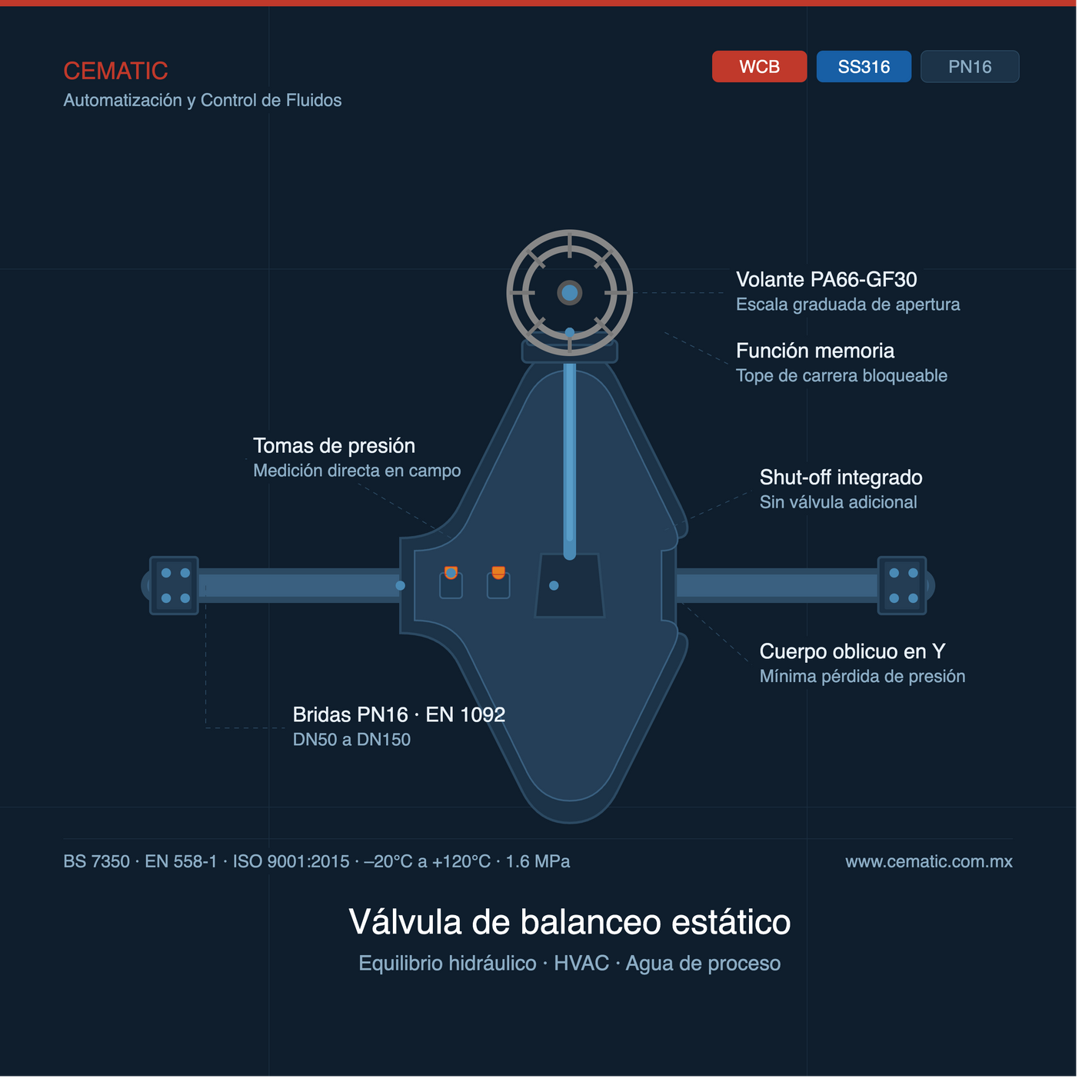 Válvula de Balanceo Estático Industrial | Cematic México