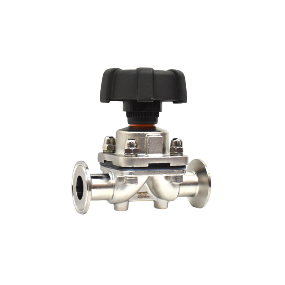 Valvula higienica de diafragma clamp acero inoxidable 316L Cematic