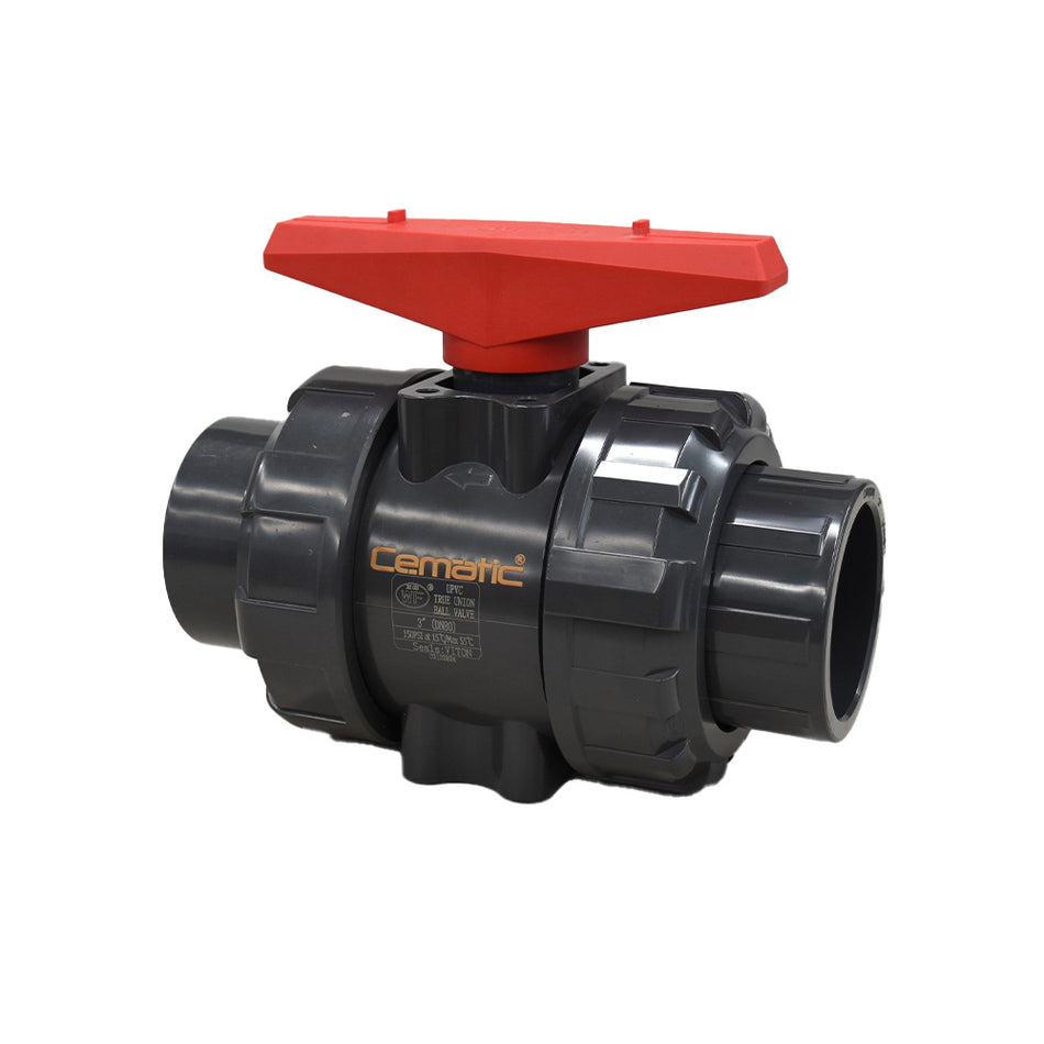 Ball Valve PVC Body Weldable Port Viton Seat with Handle