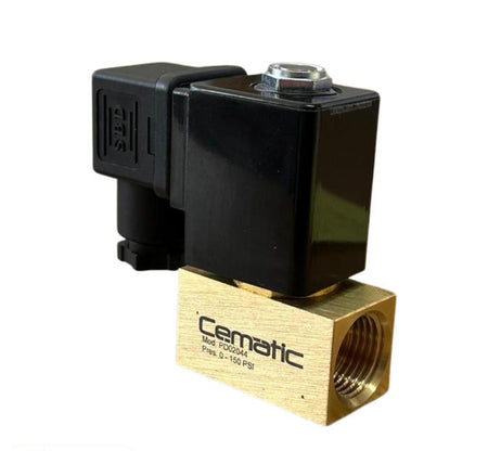 Válvula solenoide directa normalmente cerrada bronce IP65 rosca NPT – Cematic
