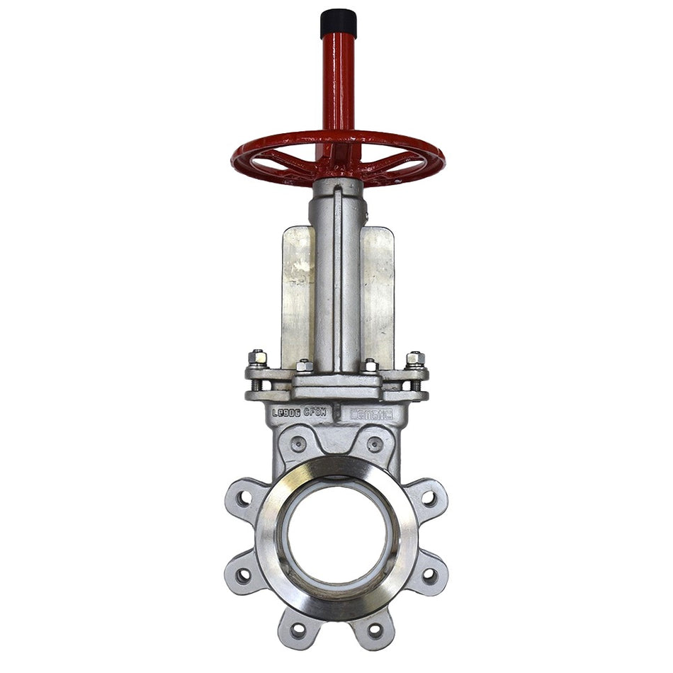 válvula cuchilla lug inoxidable SS316 manual 4 pulgadas Cematic
