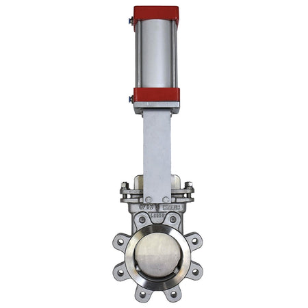 válvula de cuchilla lug SS316 actuador neumático 4 pulgadas Cematic