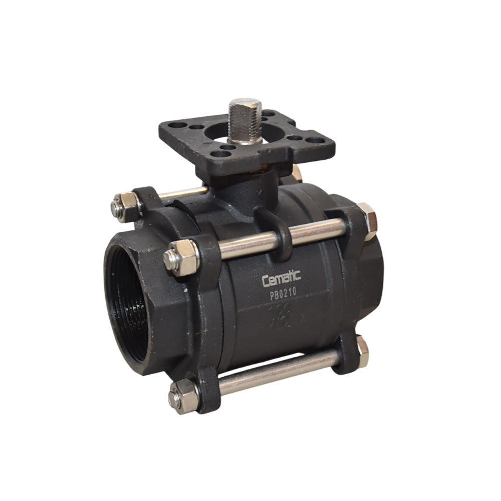 Válvula de bola WCB rosca NPT montura ISO5211 internos SS316 Cematic