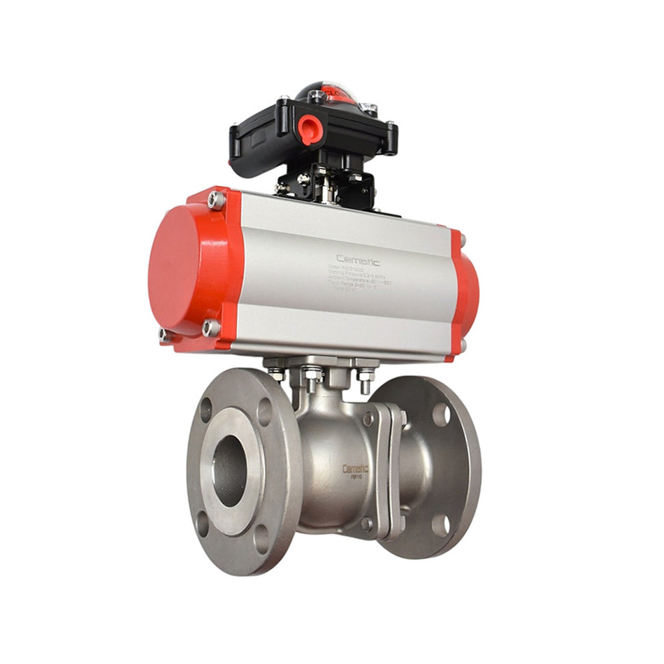 ANSI 150 Flanged Ball Valve with Pneumatic Actuator