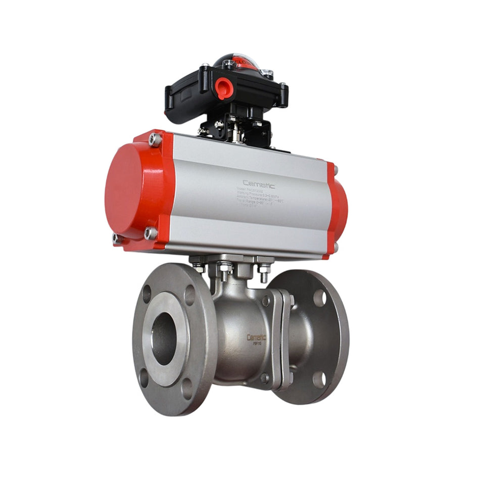ANSI 150 Flanged Ball Valve with Pneumatic Actuator