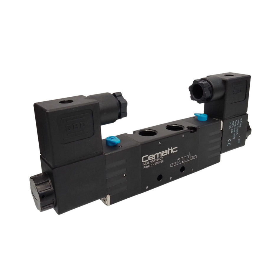 válvula direccional 5/2 doble bobina aluminio control neumático - Cematic
