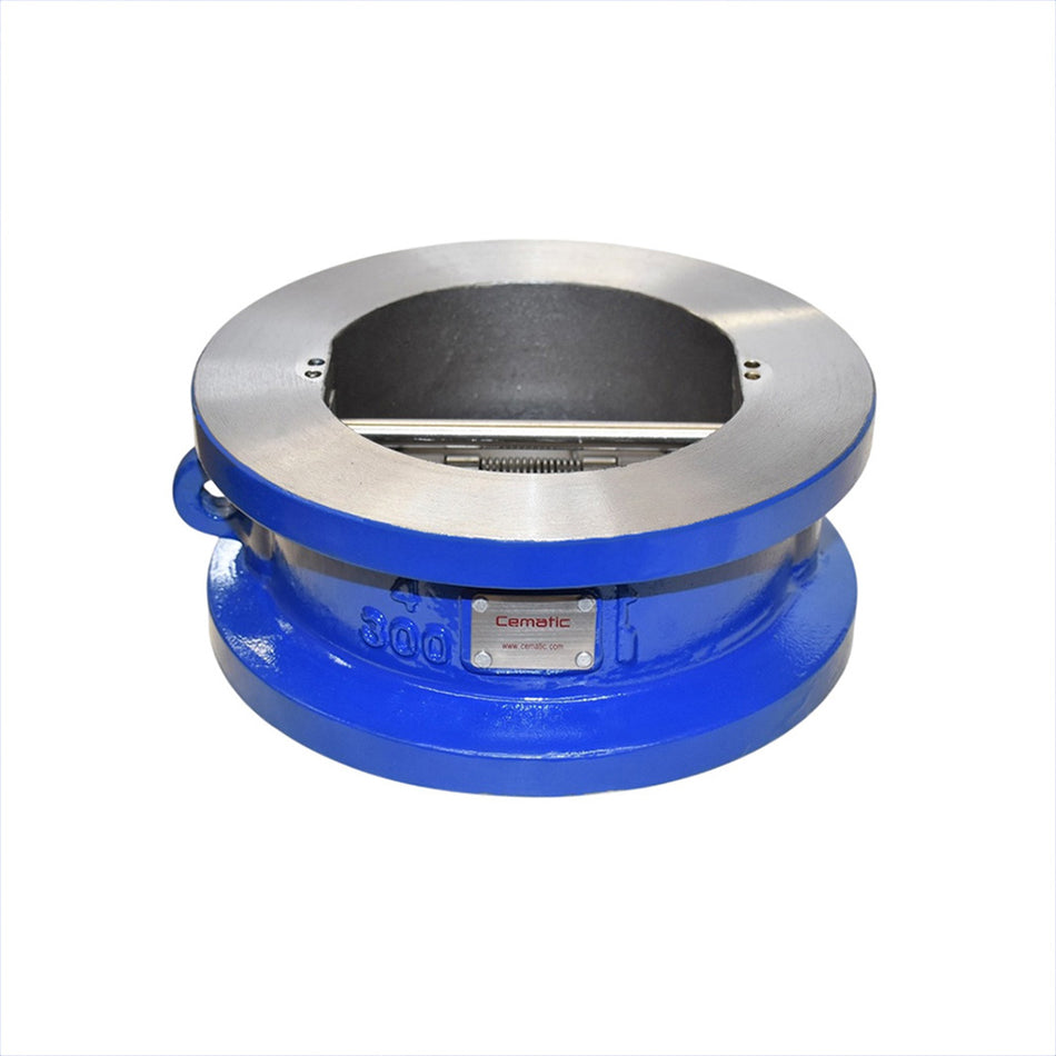 Válvula Check Doble Disco WCB Clase 300 | Disco CF8M | Resorte Inconel | API 594