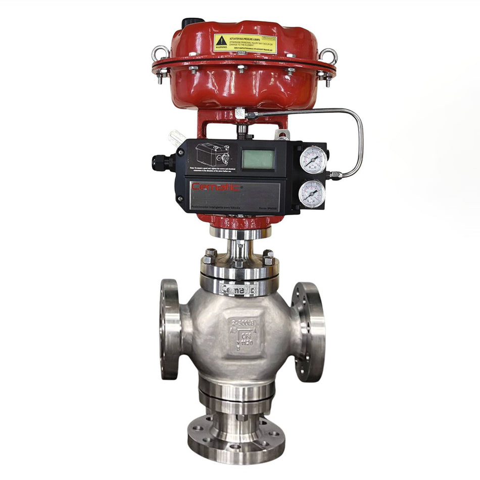 Válvula de Control 3 Vías para Regular Mezclado o Desvío