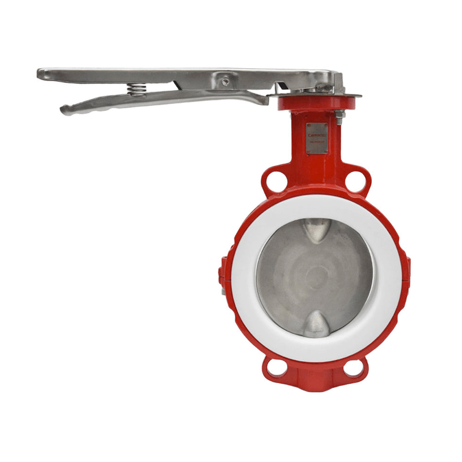 Wafer Butterfly Valve PTFE Seat Carbon Steel Body