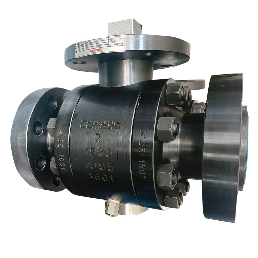 Válvula de bola trunnion clase 1500 acero A105 internos SS304 – Cematic