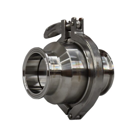 Válvula check clamp higiénica en acero inoxidable 316L con sello Viton Cematic