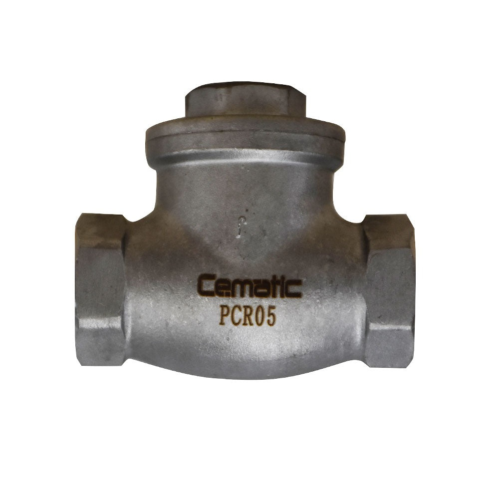 válvula check columpio roscada NPT acero inoxidable 316 Cematic